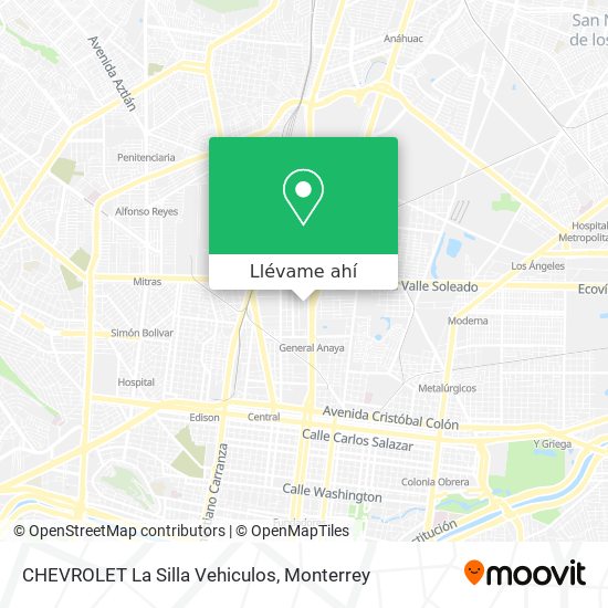 Mapa de CHEVROLET La Silla Vehiculos