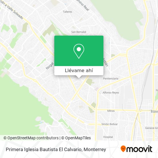 Cómo llegar a Primera Iglesia Bautista El Calvario en Monterrey en Autobús  o Metrorrey?