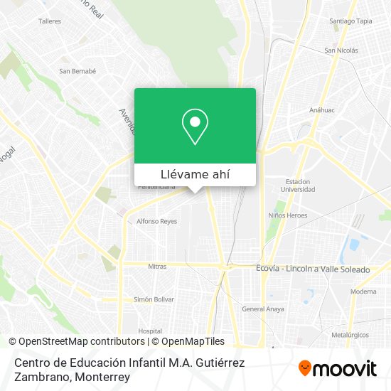 Mapa de Centro de Educación Infantil M.A. Gutiérrez Zambrano