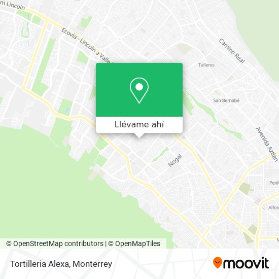 Mapa de Tortilleria Alexa