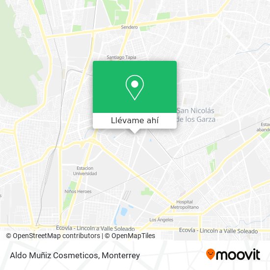 Cómo llegar a Aldo Muñiz Cosmeticos en Monterrey en Autobús o Metrorrey?