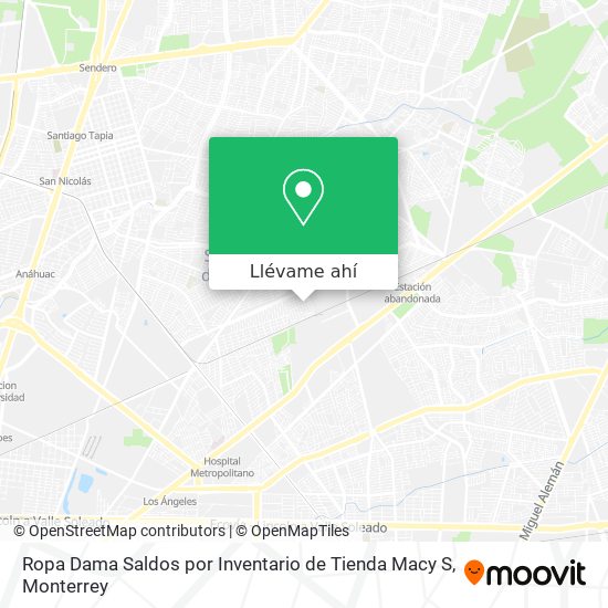 Cómo llegar a Ropa Dama Saldos por Inventario de Tienda Macy S en Monterrey  en Autobús o Metrorrey?