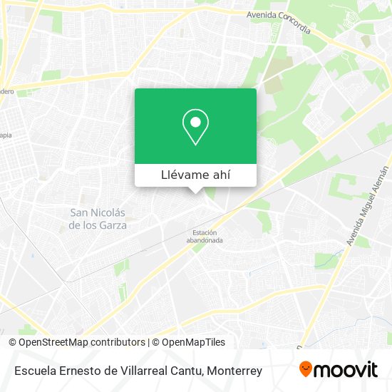 Mapa de Escuela Ernesto de Villarreal Cantu