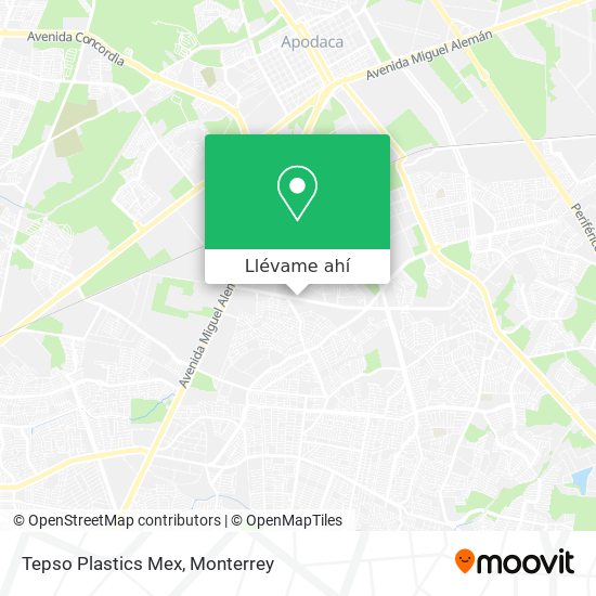 Mapa de Tepso Plastics Mex