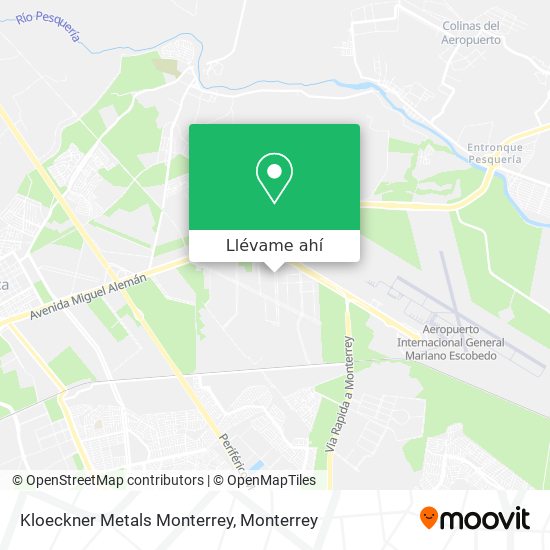 Mapa de Kloeckner Metals Monterrey