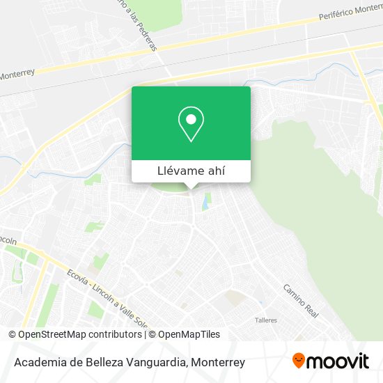 Mapa de Academia de Belleza Vanguardia