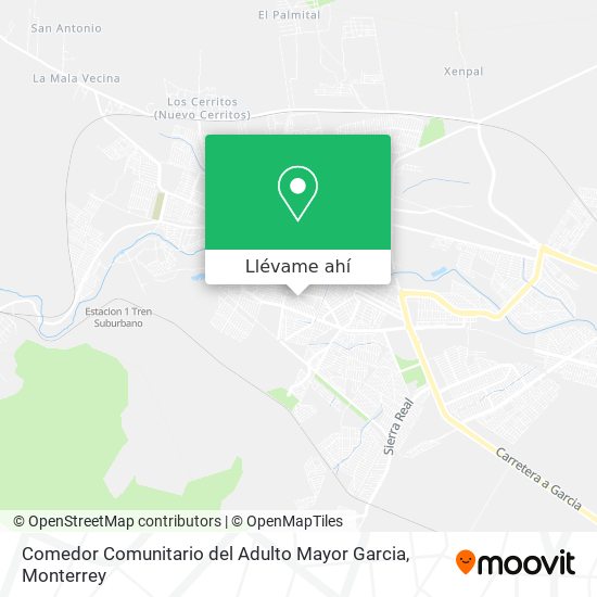 Mapa de Comedor Comunitario del Adulto Mayor Garcia
