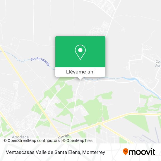 Mapa de Ventascasas Valle de Santa Elena