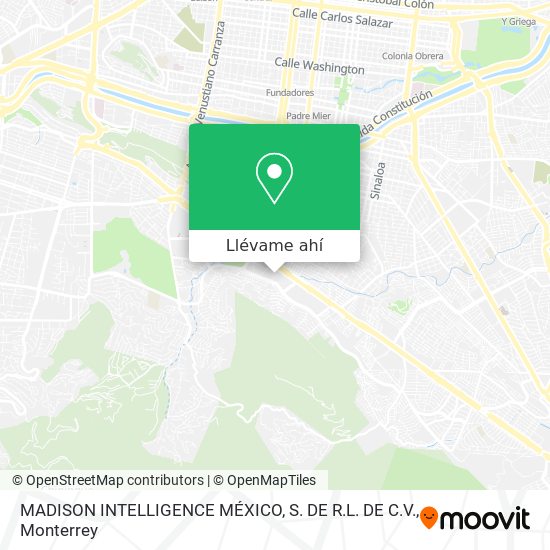 Mapa de MADISON INTELLIGENCE MÉXICO, S. DE R.L. DE C.V.