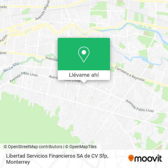 Mapa de Libertad Servicios Financieros SA de CV Sfp