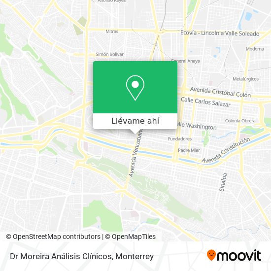 Cómo llegar a Dr Moreira Análisis Clínicos en Monterrey en Autobús o  Metrorrey?