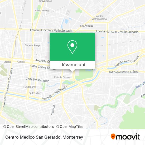 Mapa de Centro Medico San Gerardo