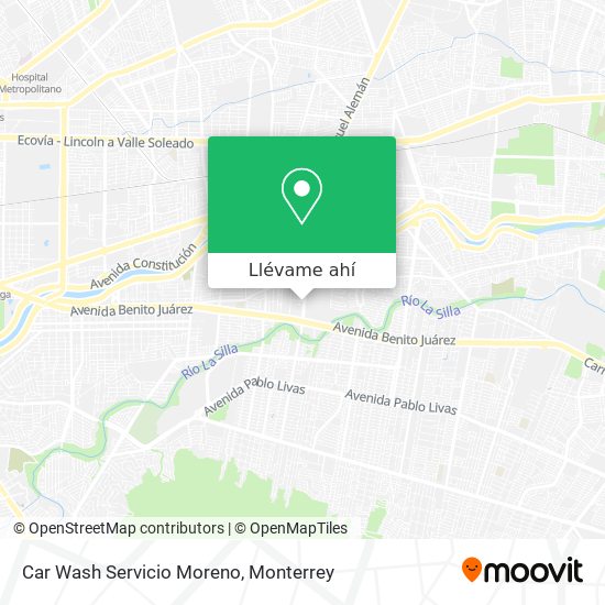 Mapa de Car Wash Servicio Moreno