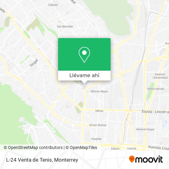 Mapa de L-24 Venta de Tenis