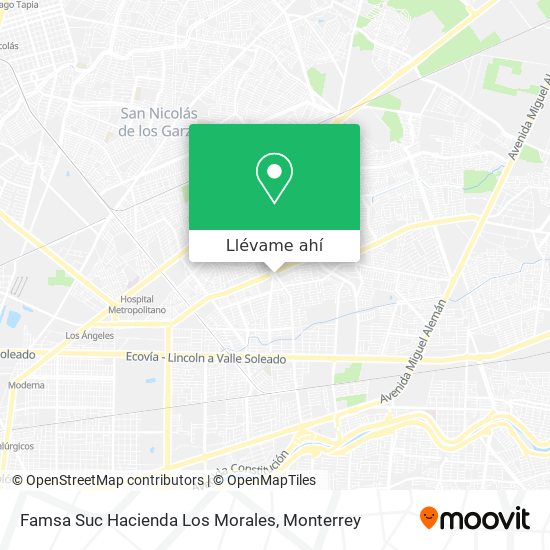 Mapa de Famsa Suc Hacienda Los Morales