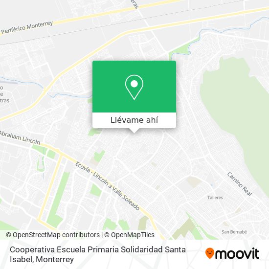 Cómo llegar a Cooperativa Escuela Primaria Solidaridad Santa Isabel en  Monterrey en Autobús o Metrorrey?