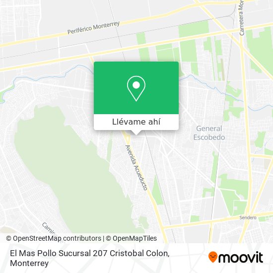 Cómo llegar a El Mas Pollo Sucursal 207 Cristobal Colon en Monterrey en  Autobús?