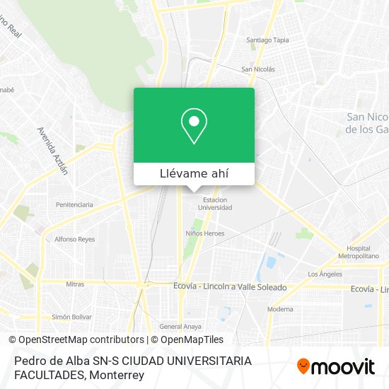 Mapa de Pedro de Alba SN-S CIUDAD UNIVERSITARIA FACULTADES