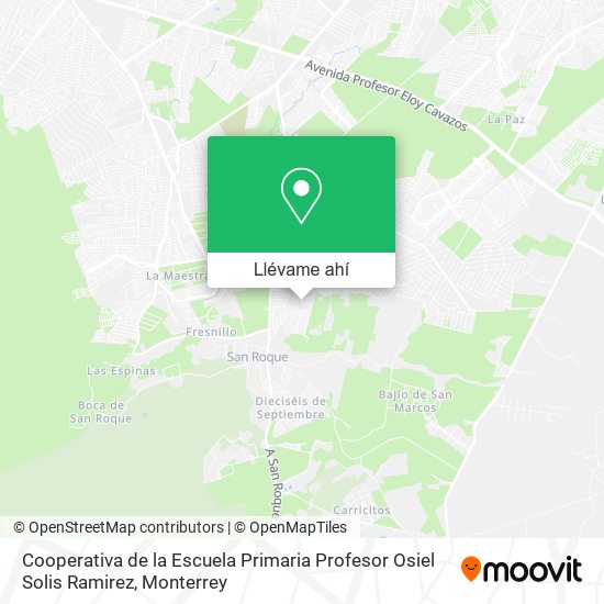 Mapa de Cooperativa de la Escuela Primaria Profesor Osiel Solis Ramirez