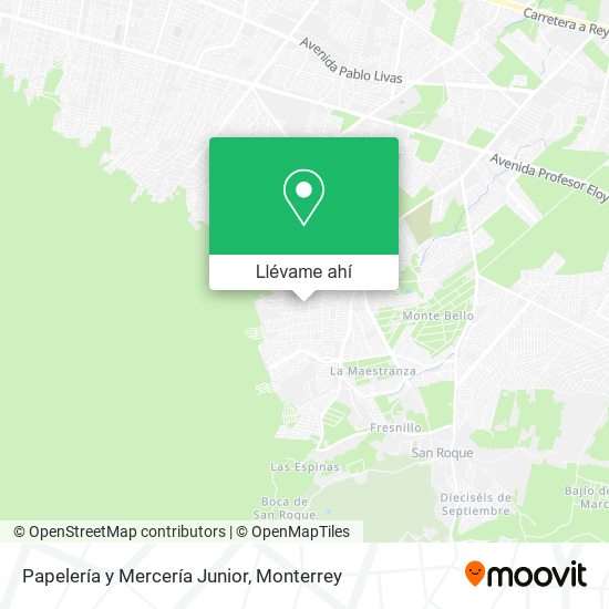 Mapa de Papelería y Mercería Junior