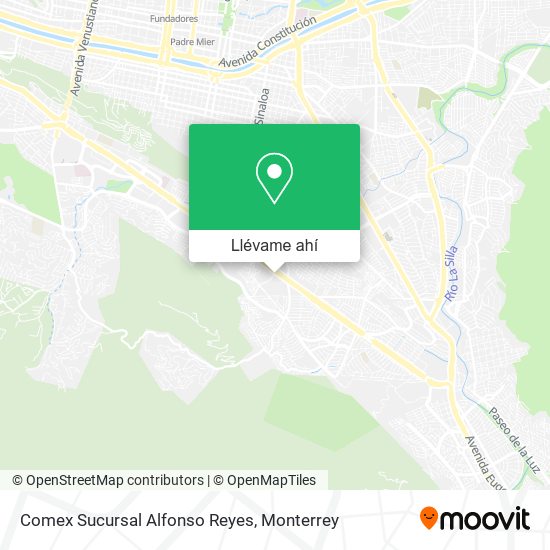 Mapa de Comex Sucursal Alfonso Reyes