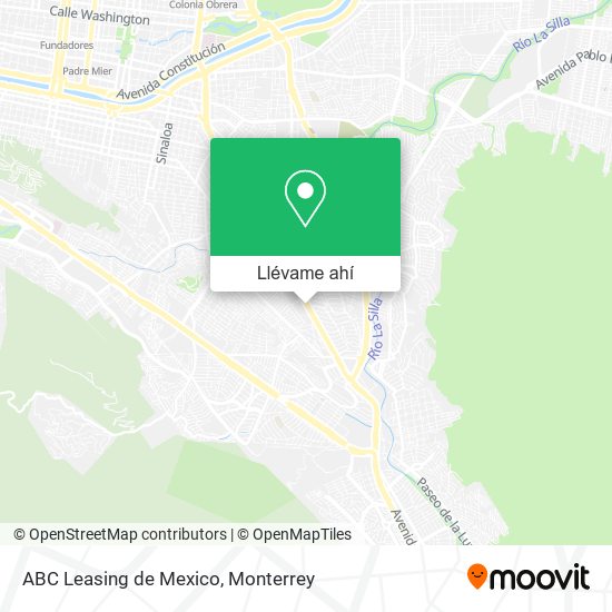 Mapa de ABC Leasing de Mexico