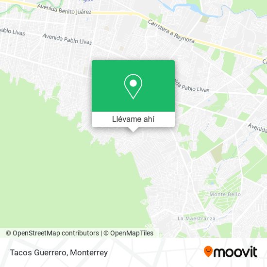 Mapa de Tacos Guerrero