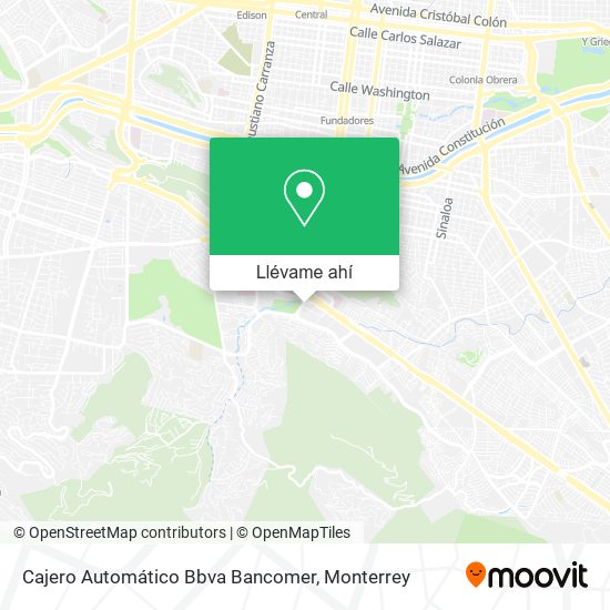 Mapa de Cajero Automático Bbva Bancomer