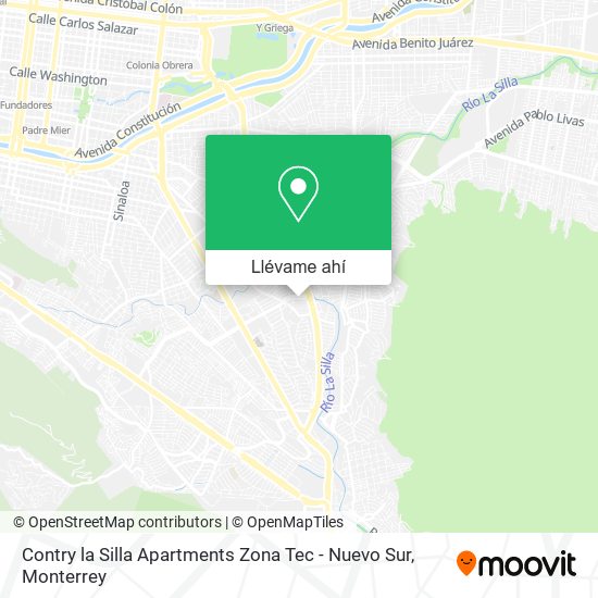 Mapa de Contry la Silla Apartments Zona Tec - Nuevo Sur