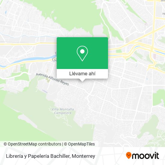 Mapa de Librería y Papelería Bachiller