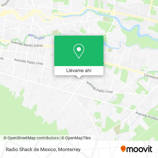 Mapa de Radio Shack de Mexico