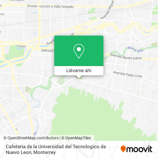 Mapa de Cafeteria de la Universidad del Tecnologico de Nuevo Leon