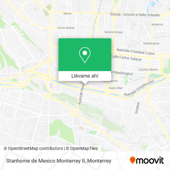 Mapa de Stanhome de Mexico Monterrey II