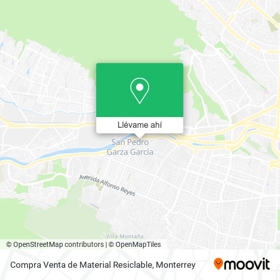 Mapa de Compra Venta de Material Resiclable