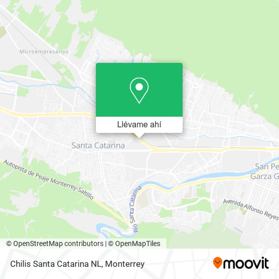 Mapa de Chilis Santa Catarina NL