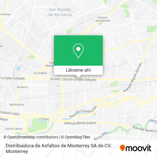 Mapa de Distribuidora de Asfaltos de Monterrey SA de CV