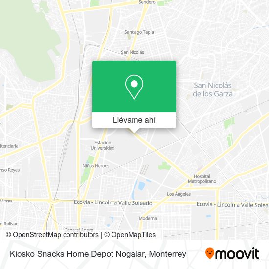 Mapa de Kiosko Snacks Home Depot Nogalar