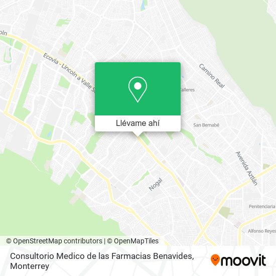 Mapa de Consultorio Medico de las Farmacias Benavides