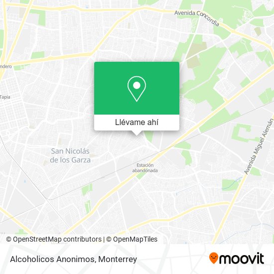 Mapa de Alcoholicos Anonimos