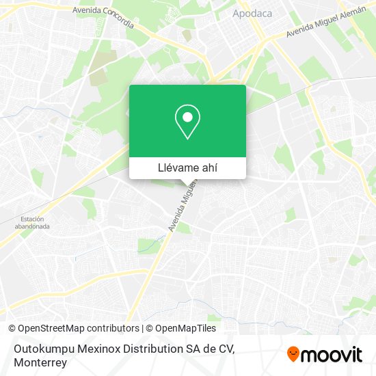 Mapa de Outokumpu Mexinox Distribution SA de CV