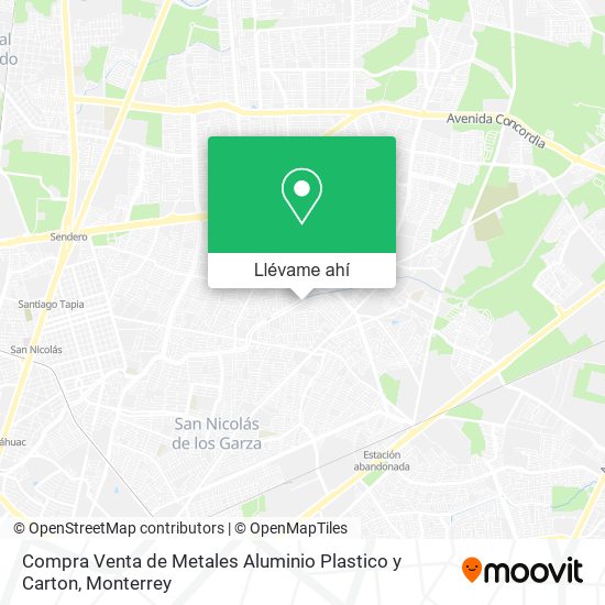 Mapa de Compra Venta de Metales Aluminio Plastico y Carton