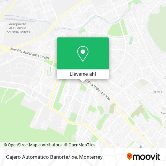 Mapa de Cajero Automático Banorte/Ixe