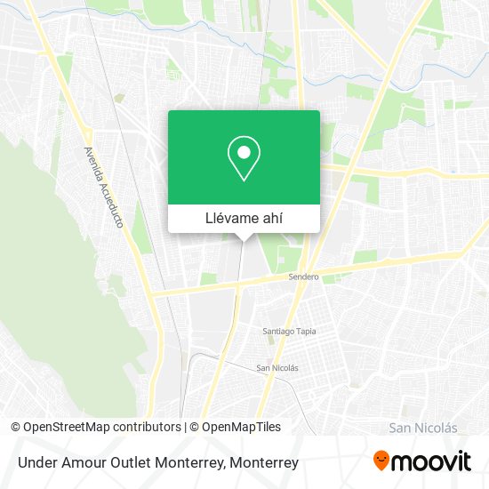 Mapa de Under Amour Outlet Monterrey