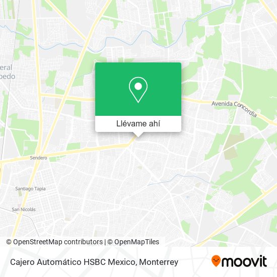 Mapa de Cajero Automático HSBC Mexico