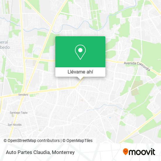 Mapa de Auto Partes Claudia