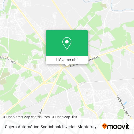 Mapa de Cajero Automático Scotiabank Inverlat