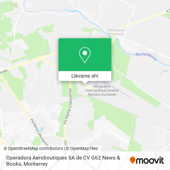 Mapa de Operadora Aeroboutiques SA de CV G62 News & Books