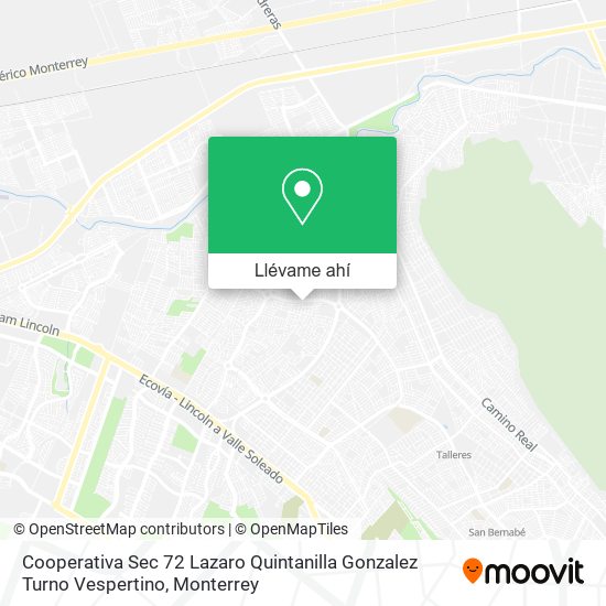 Mapa de Cooperativa Sec 72 Lazaro Quintanilla Gonzalez Turno Vespertino