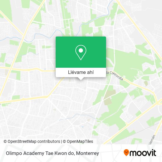 Mapa de Olimpo Academy Tae Kwon do