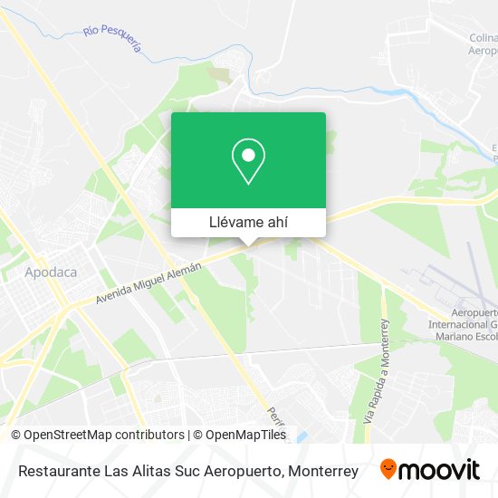 Mapa de Restaurante Las Alitas Suc Aeropuerto